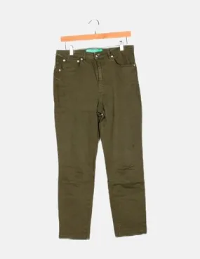 Benetton Pantalon denim verde