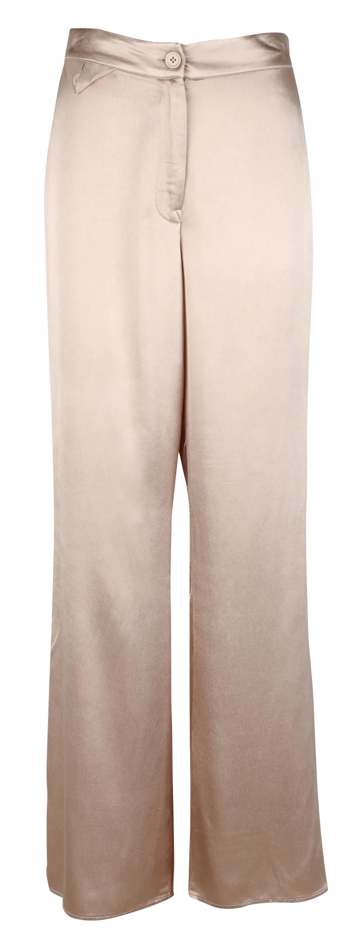 BERENICE PIERRO - Pantalón recto vaporoso satinado en beige