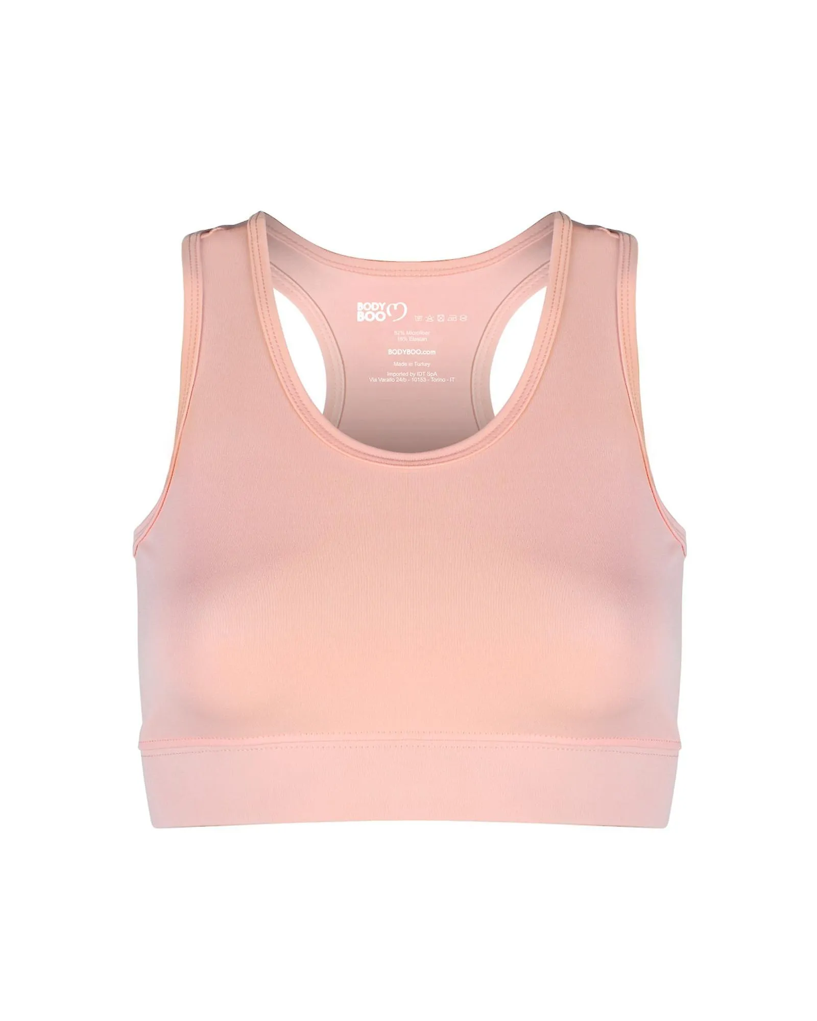 Bodyboo Solid Colour Microfiber Round Neck Top