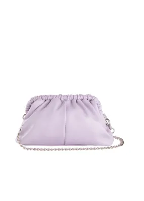 Bolso clutch con correa intercambiable claro