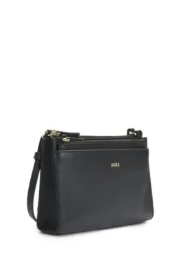 Bolso mini de piel granulada con bolso de mano tipo pochette desmontable