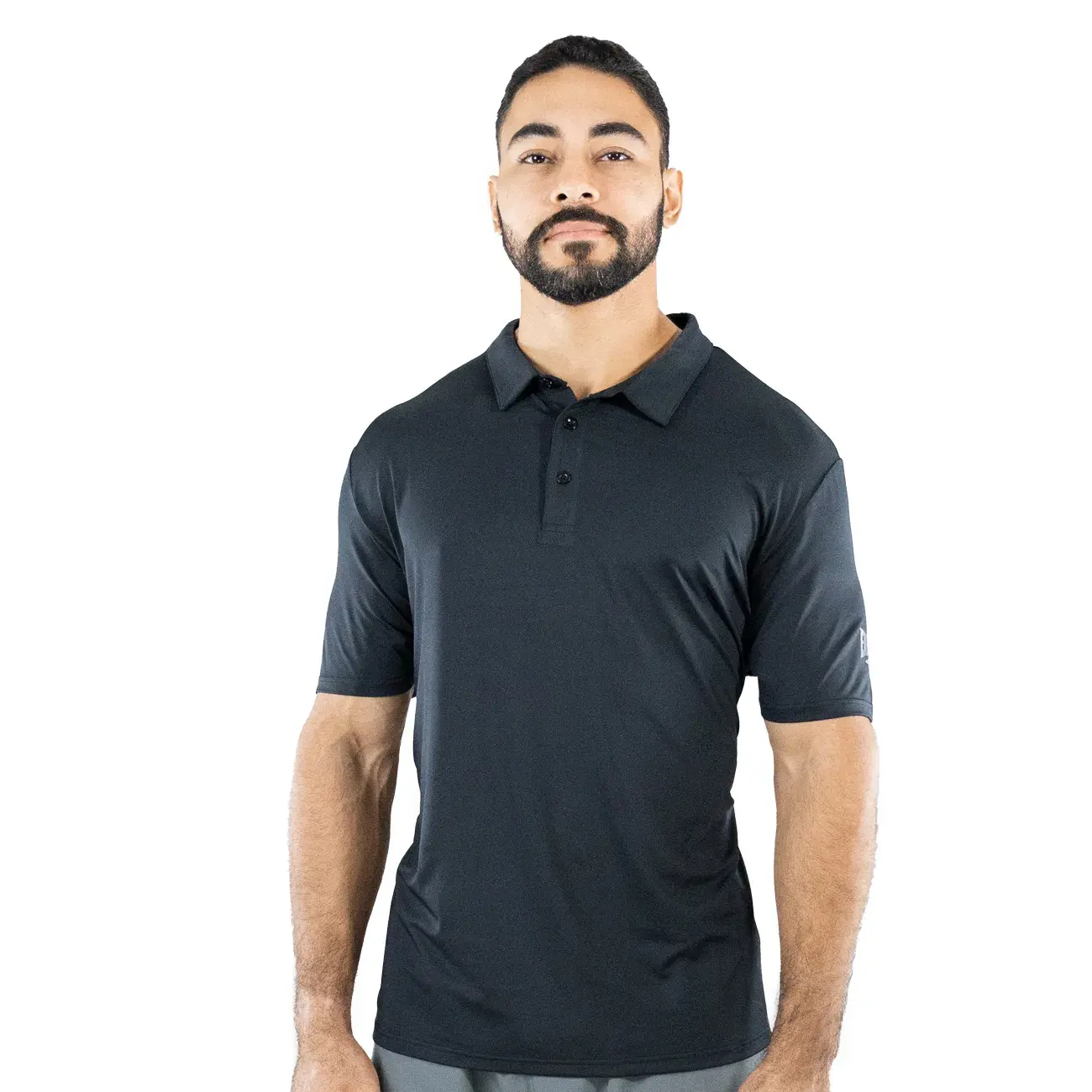 Camisa deportiva tipo polo unicolor