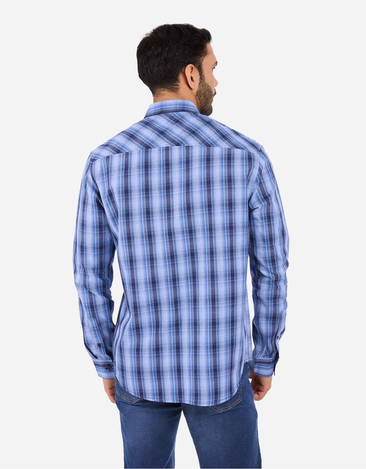 Camisa slim fit azul