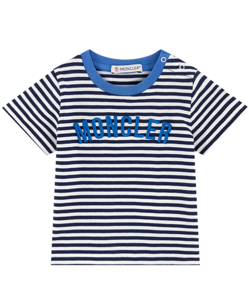 Camiseta Bebe Niño MONCLER Rayas Marino