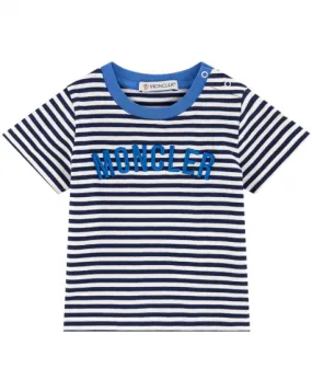 Camiseta Bebe Niño MONCLER Rayas Marino