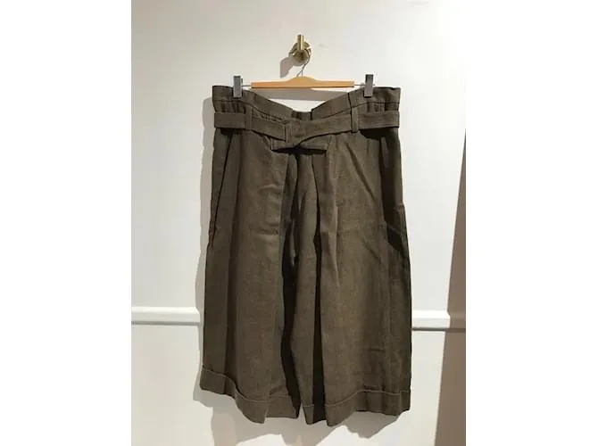 Chloé CHLOE Pantalón T.fr 36 lino Caqui 