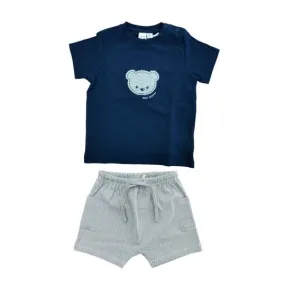 Conjunto bebé niño iDO camiseta y short a rayitas