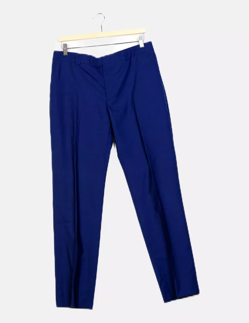 Cortefiel Pantalón azul marino básico