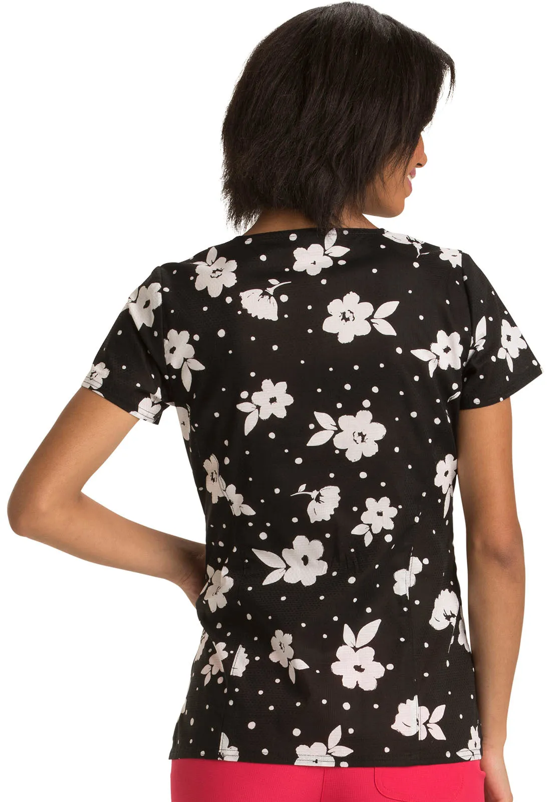 HeartSoul Prints V-Neck Top in Belle Fleurs