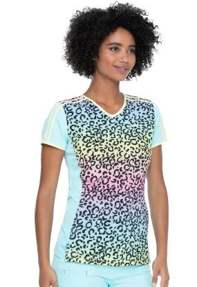 Heartsoul V-Neck Top in Color Me Wild Print Top