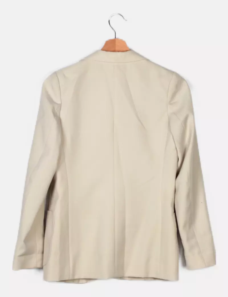 KLOPMAN Blazer beige texturizada