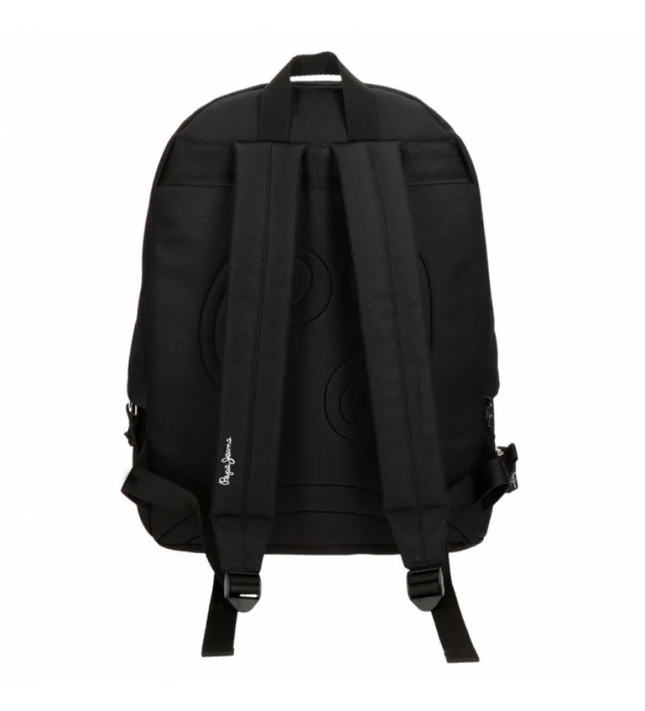 Mochila Aris + Estuche Negro -31x44x17.5cm-