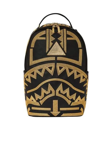 Mochila Sprayground DBD Sandflower negra y dorada