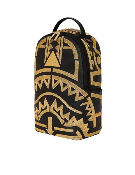 Mochila Sprayground DBD Sandflower negra y dorada