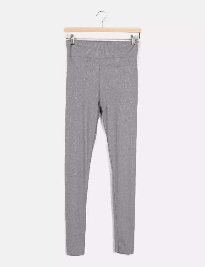 NoName Legging gris canalé