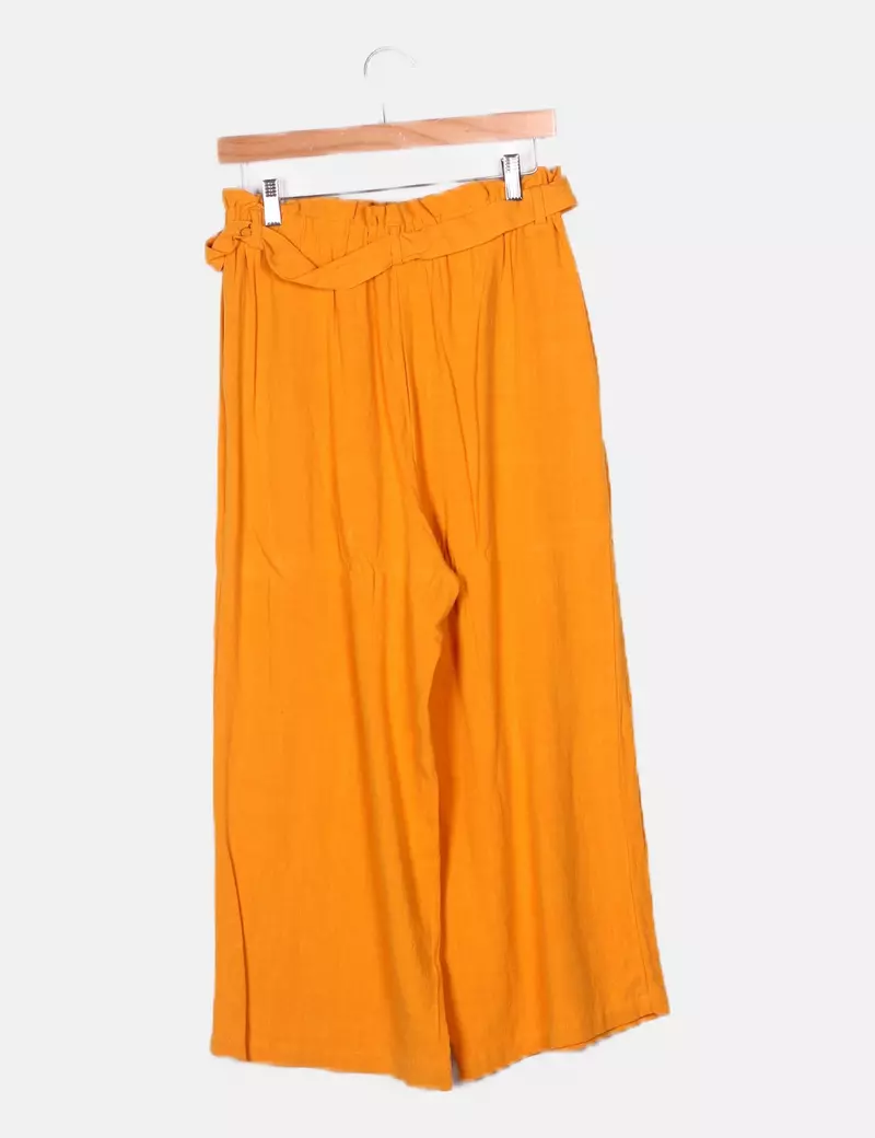 ONLY Pantalón fluido amarillo mostaza