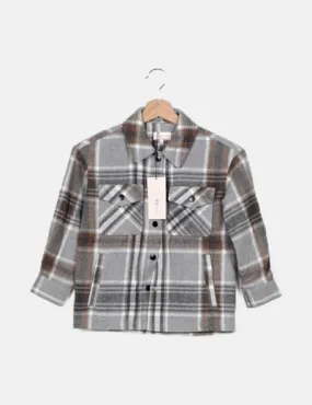 ONLY Sobrecamisa gris cuadros