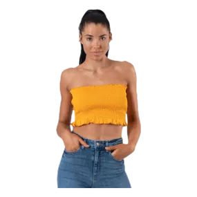 Only Sunny Bandeau Smock Top Yellow