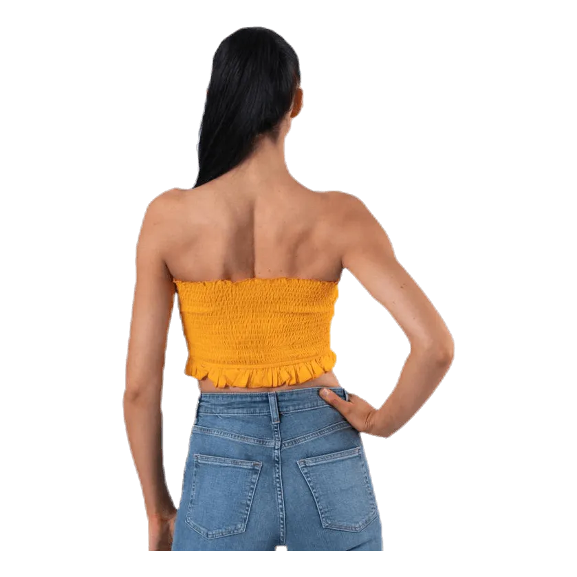 Only Sunny Bandeau Smock Top Yellow