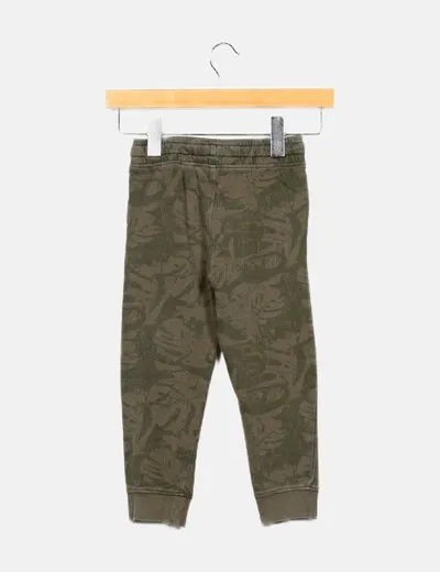 OVS Jogger verde estampado