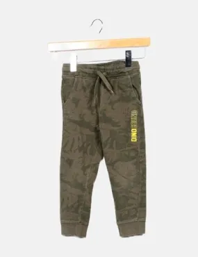 OVS Jogger verde estampado