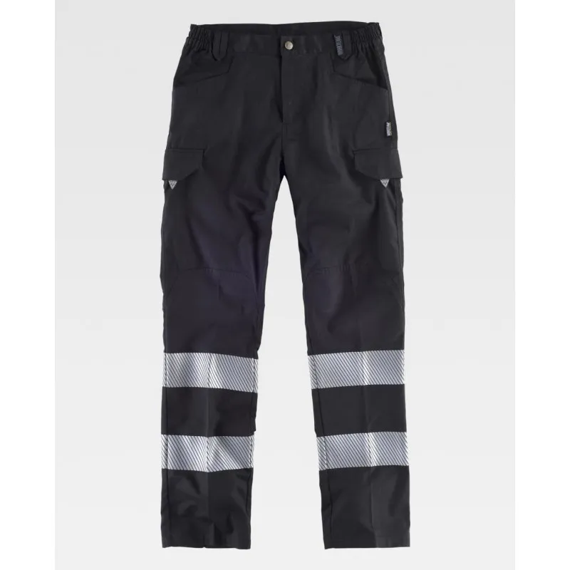 Pantalón industrial con cintas reflectantes segmentadas WORKTEAM Combi C2717