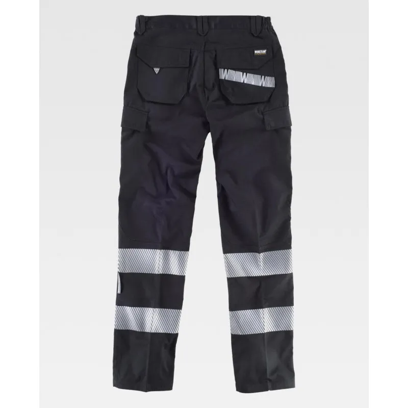 Pantalón industrial con cintas reflectantes segmentadas WORKTEAM Combi C2717