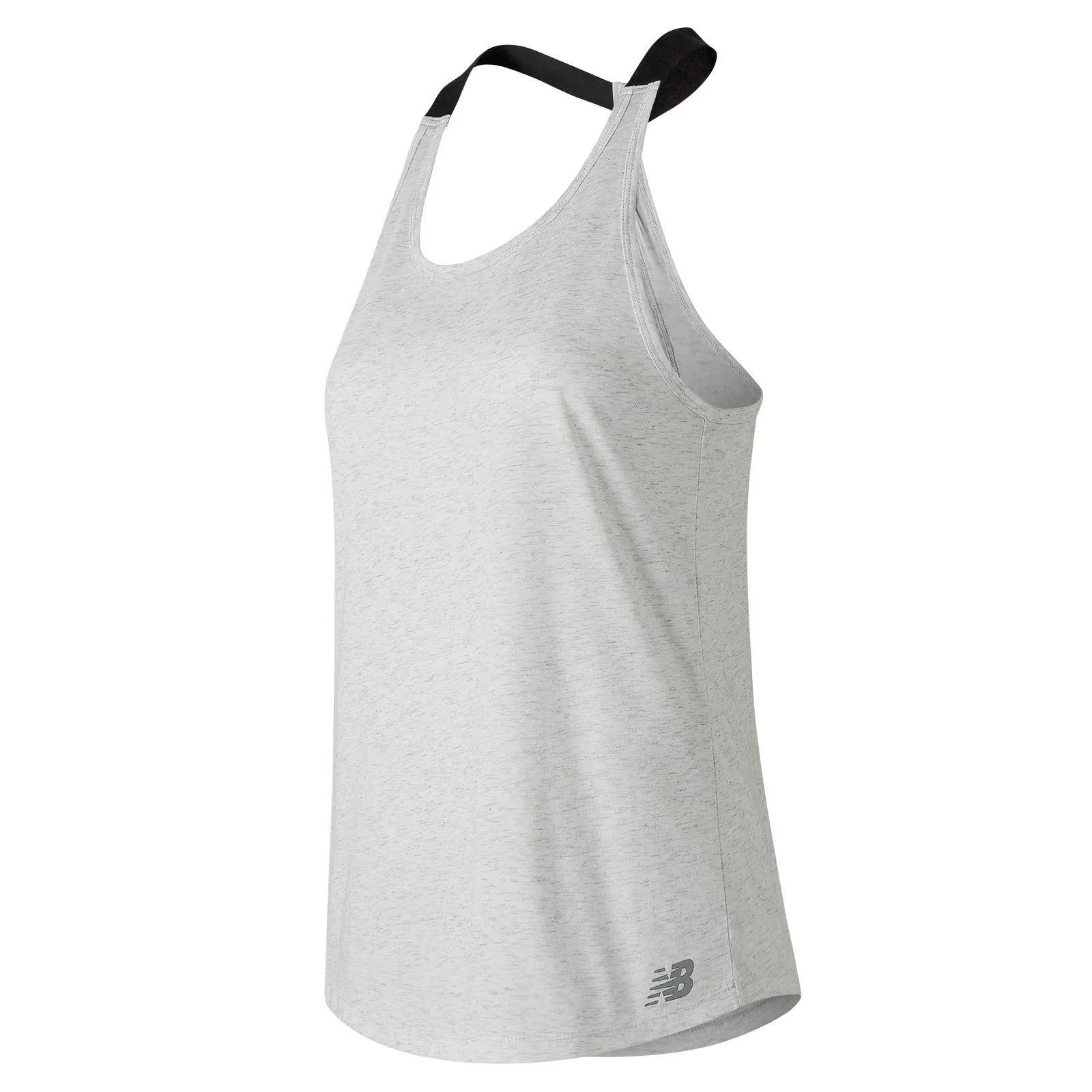 Polera Running Mujer New Balance Heather Tech Tank Blanca