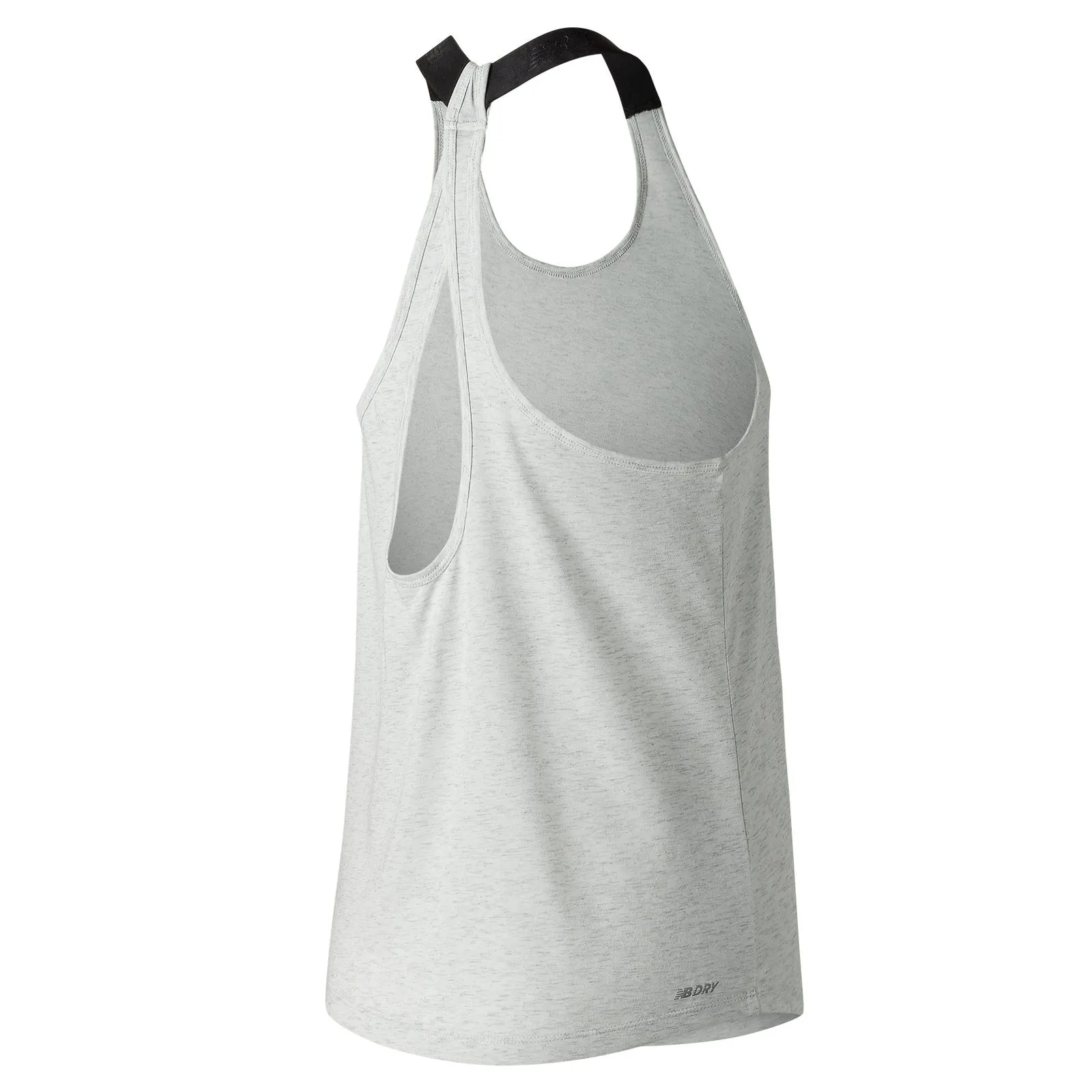 Polera Running Mujer New Balance Heather Tech Tank Blanca