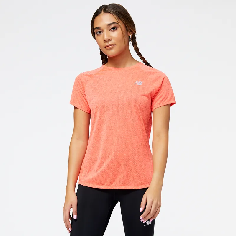 Polera Running Mujer New Balance Impact Run Naranja