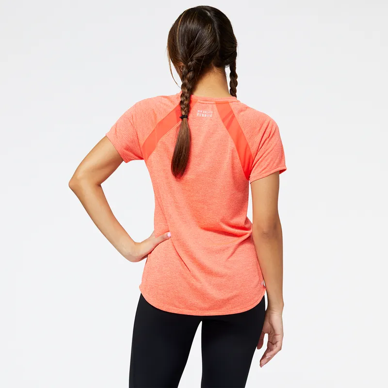 Polera Running Mujer New Balance Impact Run Naranja