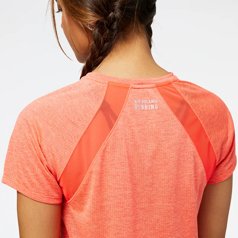 Polera Running Mujer New Balance Impact Run Naranja