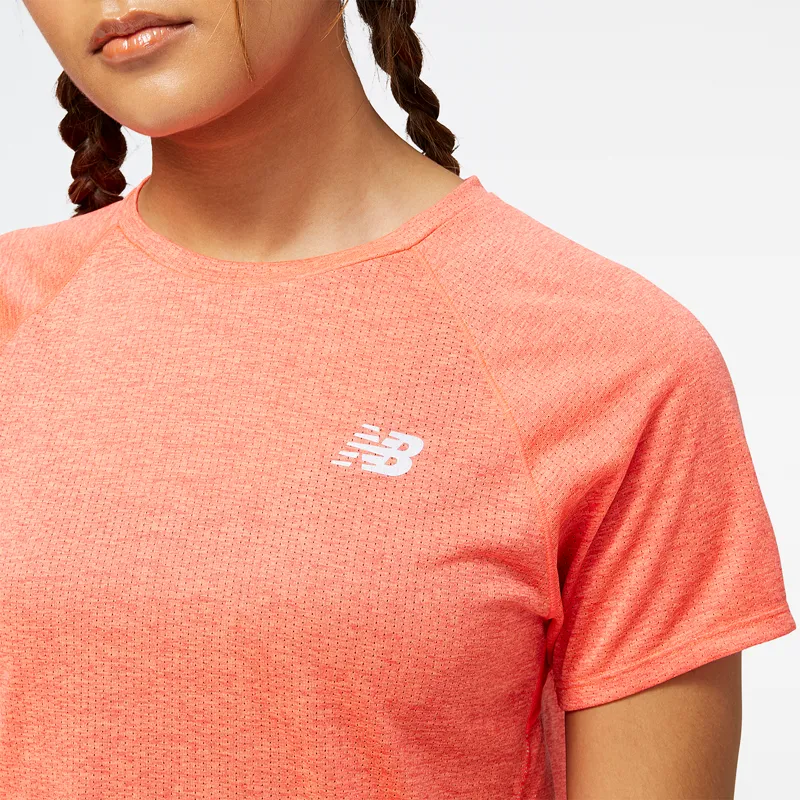 Polera Running Mujer New Balance Impact Run Naranja