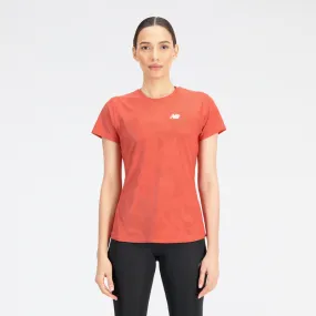 Polera Running Mujer New Balance Q Speed ​​Jacquard Roja