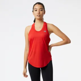 Polera Sin Mangas Running Mujer New Balance Accelerate Tank Roja