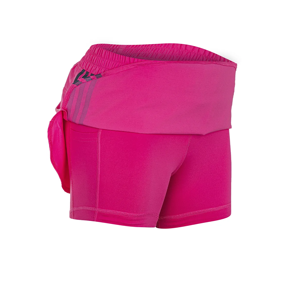 Pollera Con Calza Adidas Running It 3 Tiras Mujer Rosa