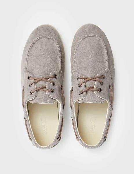 Pompeii Brand Petras Canvas Zapatillas grises para hombre