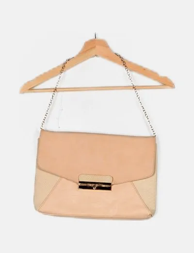 Primark Bolso combinado nude con cadena