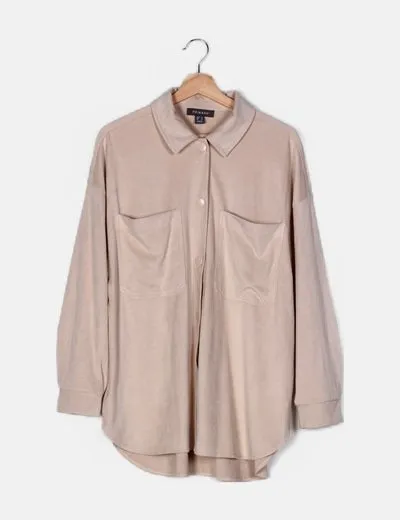 Primark Sobrecamisa antelina beige