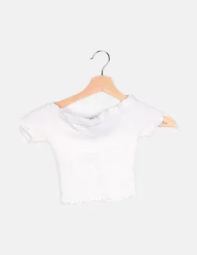 Primark Top blanco fruncido