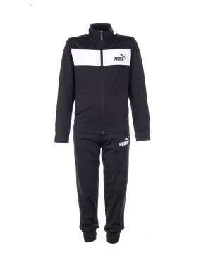 PUMA - Chándal negro y blanco Poly Suit 589371 01 Niño/a