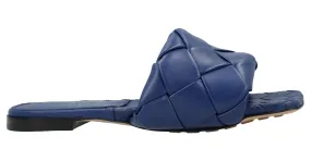 Sandalia plana Lido Bottega Veneta azul 