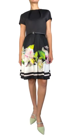 TED BAKER Vestido Mini Negro Flores