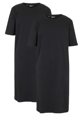 Vestido camisero holgado (2 unidades) Negro-negro