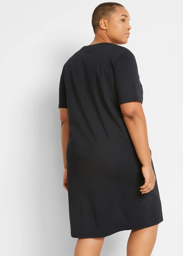 Vestido camisero holgado (2 unidades) Negro-negro