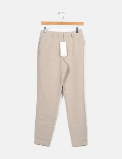 VILA Pantalón chino beige