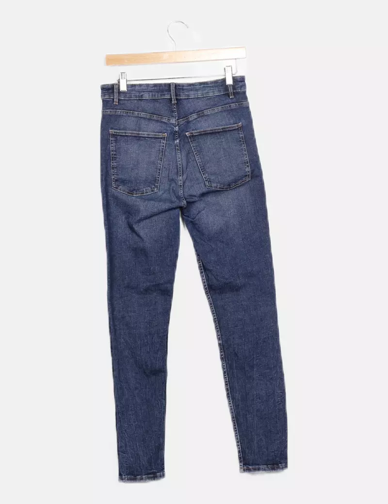 Zara Pantalón azul denim