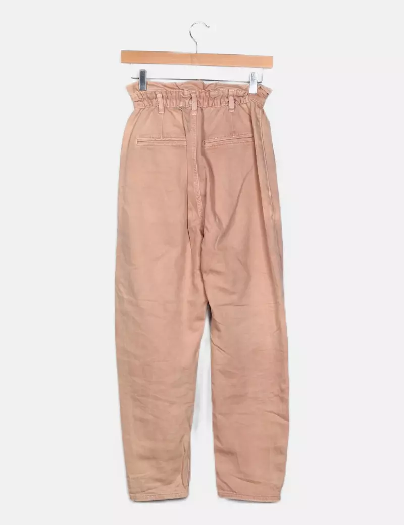 Zara Pantalón denim coral baggy