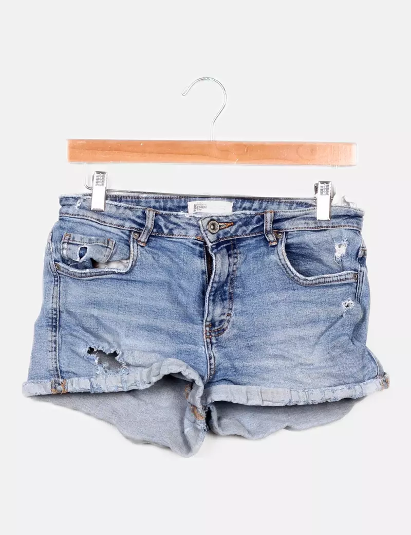 Zara Short denim azul