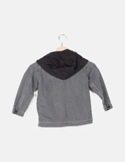 Zara Sobrecamisa gris combinada